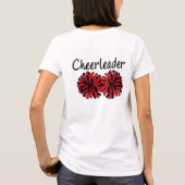Doppelseitiger Senior Cheerleader Rot & Schwarz T-Shirt (Rückseite)