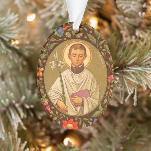 Doppelseitiger St. Aloysius Gonzaga (PM 01) Acryli Ornament (Baum)