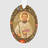 Doppelseitiger St. Aloysius Gonzaga (PM 01) Acryli Ornament (Rückseite)