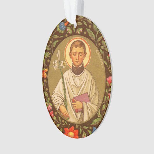 Doppelseitiger St. Aloysius Gonzaga (PM 01) Acryli Ornament (Vorderseite)