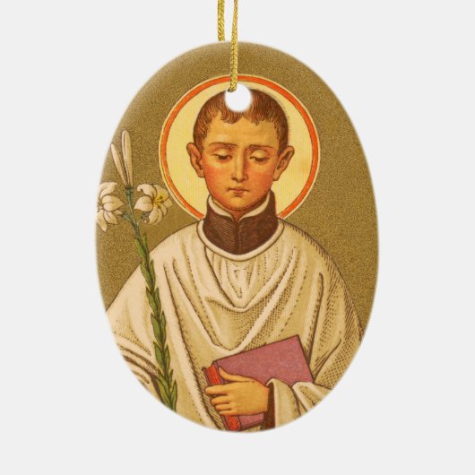 Doppelseitiger St. Aloysius Gonzaga (PM 01) Keramikornament (Hinten)