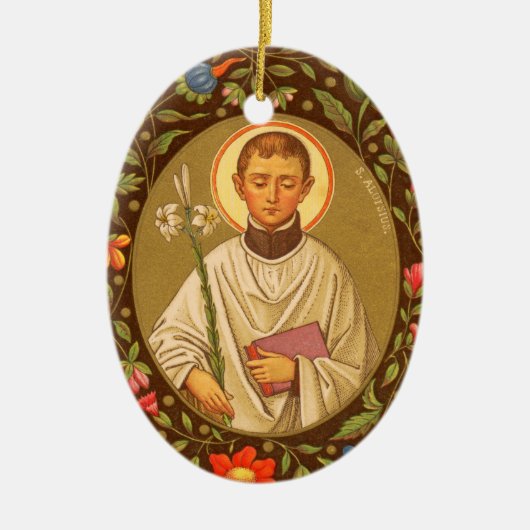 Doppelseitiger St. Aloysius Gonzaga (PM 01) Keramikornament (Vorne)