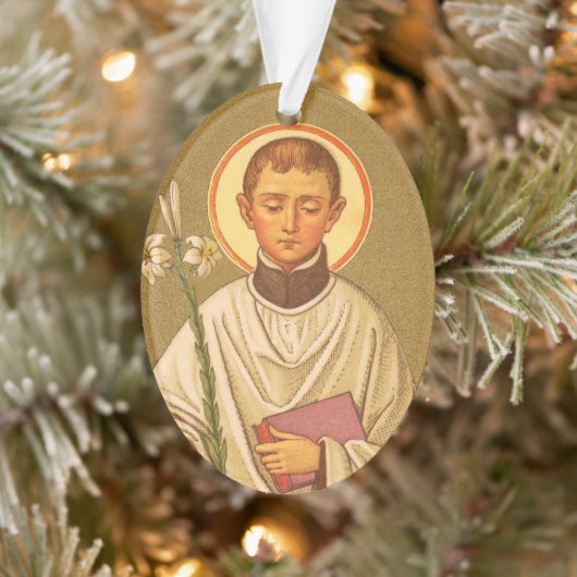Doppelseitiger St. Aloysius (PM 01) Acryl Ornament (Baum)
