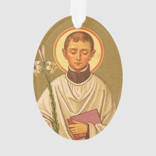 Doppelseitiger St. Aloysius (PM 01) Acryl Ornament (Rückseite)