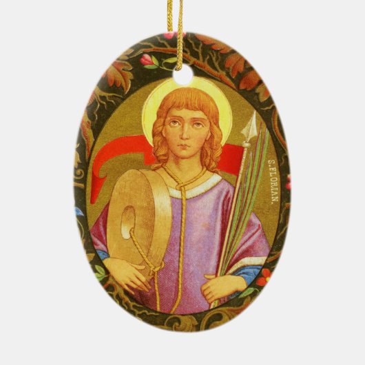 Doppelseitiger St. Florian von Lorch (PM 03) Keramikornament (Hinten)