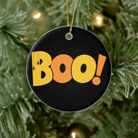 Doppelseitiger süßer Geist Frohes Halloween Keramik Ornament (Baum)