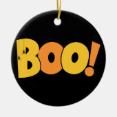 Doppelseitiger süßer Geist Frohes Halloween Keramik Ornament (Vorne)