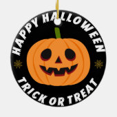 Doppelseitiger süßer Geist Frohes Halloween Keramik Ornament (Hinten)