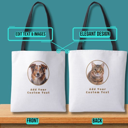 Doppelseitiger Totbeutel mit Foto für Haustiere Tasche