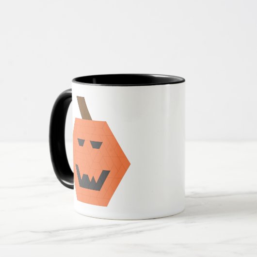 Doppelseitiger Trapezoiden-Jack-o-Lantern Tasse (Vorderseite Links)