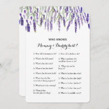 Doppelseitiges 2-Baby-Duschspiel - Ratschlag | Wer