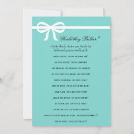 Doppelseitiges Aqua & Bows Brautparty Games