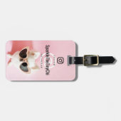 Doppelseitiges benutzerdefiniertes Foto und Text Gepäckanhänger (Vorderseite horizontal)