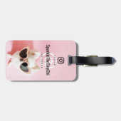 Doppelseitiges benutzerdefiniertes Foto und Text Gepäckanhänger (Rückseite horizontal)