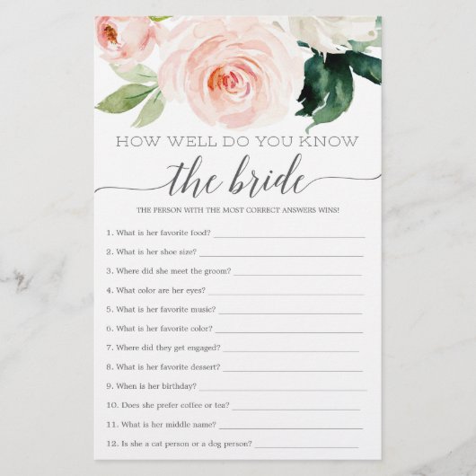 Doppelseitiges Brautparty Blushing Blues (Vorderseite)