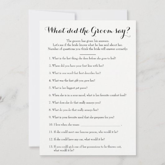 Doppelseitiges Brautparty - Groom Say| eher (Rückseite)