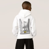 Doppelseitiges Design Nyc Brooklyn Kids Boys Hoodie (Schwarz voll)