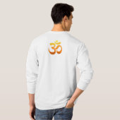 Doppelseitiges Design Om Mantra Symbol Yoga Männer T-Shirt (Schwarz voll)