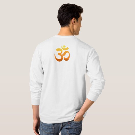 Doppelseitiges Design Om Mantra Symbol Yoga Männer T-Shirt (Schwarz voll)