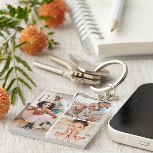Doppelseitiges Foto Collage Picture Schlüsselanhänger (Vorderseite rechts)