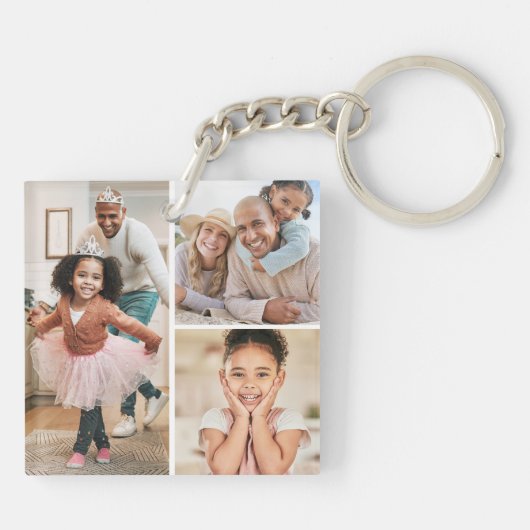 Doppelseitiges Foto Collage Picture Schlüsselanhänger (Rückseite)