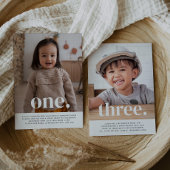 Doppelseitiges Foto Geburtstag - Junge Mädchen Einladung