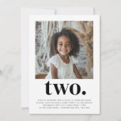 Doppelseitiges Foto Geburtstag - Junge Mädchen Einladung (Vorderseite)