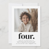 Doppelseitiges Foto Geburtstag - Junge Mädchen Einladung (Rückseite)