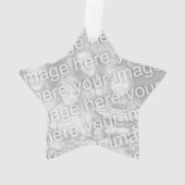 Doppelseitiges Foto | Star-Design Ornament (Rückseite)