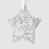 Doppelseitiges Foto | Star-Design Ornament (Vorderseite)