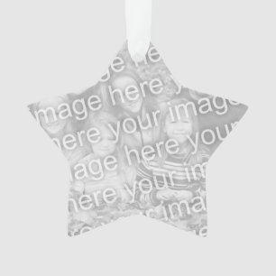 Doppelseitiges Foto Star-Design Ornament