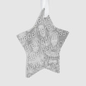 Doppelseitiges Foto | Star-Design Ornament (Vorderseite)