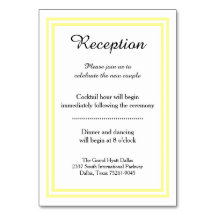 Doppelseitiges Gelbes Trimm - Empfang Einsteckkart