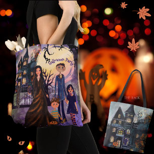Doppelseitiges gotisches Spuk HausHalloween Tasche