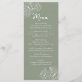 Doppelseitiges Grün-Boho-Blumengetränk+ Menükarte (Vorderseite)