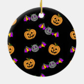 Doppelseitiges Halloween-Fledermäuse und Trick ode Keramik Ornament (Hinten)