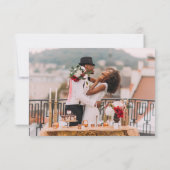 Doppelseitiges Herz-Script-Foto Hochzeit Dankeskarte (Rückseite)