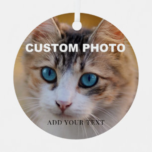 Doppelseitiges Hochladen des Fotos des Haustiers i Ornament Aus Metall