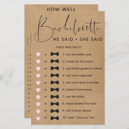 Doppelseitiges Junggeselinnen-Abschied (Vorne/Hinten)