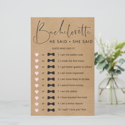 Doppelseitiges Junggeselinnen-Abschied (Stehend Vorderseite)