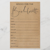 Doppelseitiges Junggeselinnen-Abschied (Vorderseite)