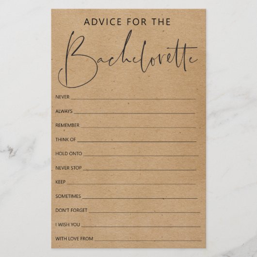 Doppelseitiges Junggeselinnen-Abschied (Vorderseite)