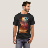 Doppelseitiges kosmisches Ballett: Planeten Mond T T-Shirt (Vorne ganz)