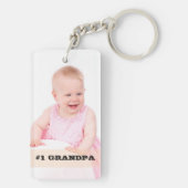 Doppelseitiges kundenspezifisches Foto #1 Schlüsselanhänger (Rückseite)