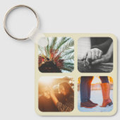 Doppelseitiges Metal 8 Fotos Square Schlüsselanhän Schlüsselanhänger (Vorderseite)