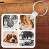Doppelseitiges Metal 8 Fotos Square Schlüsselanhän Schlüsselanhänger (Rückseite)