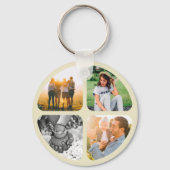 Doppelseitiges Metall mit 8 Fotos Circle Schlüssel Schlüsselanhänger (Vorderseite)