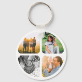 Doppelseitiges Metall mit 8 Fotos Circle Schlüssel Schlüsselanhänger (Vorderseite)