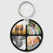Doppelseitiges Metall mit 8 Fotos Circle Schlüssel Schlüsselanhänger (Vorderseite)