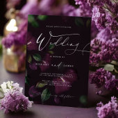 Doppelseitiges Moody-Lila Blood Details QR Einladung